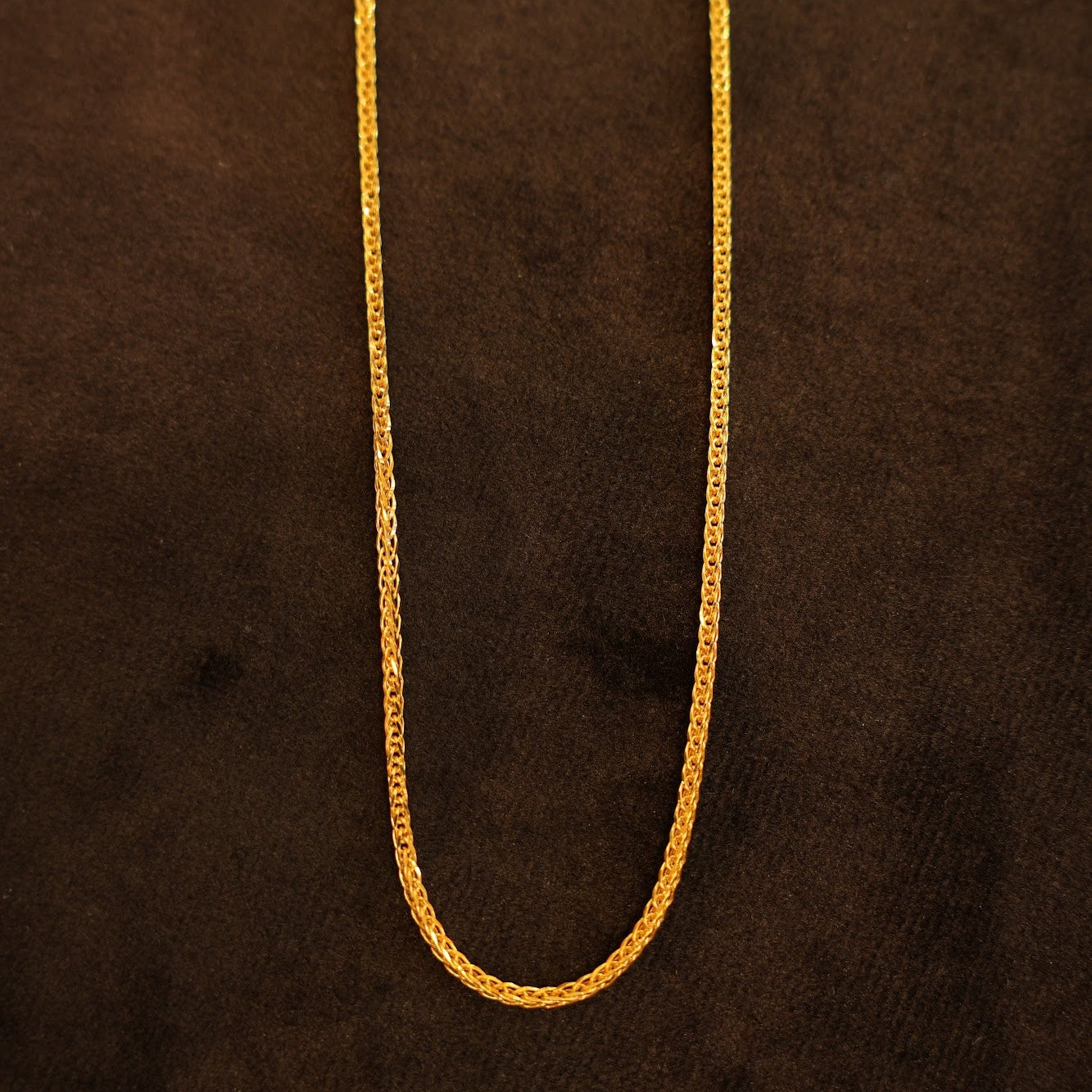 22K Gold Thin Wheat Chain