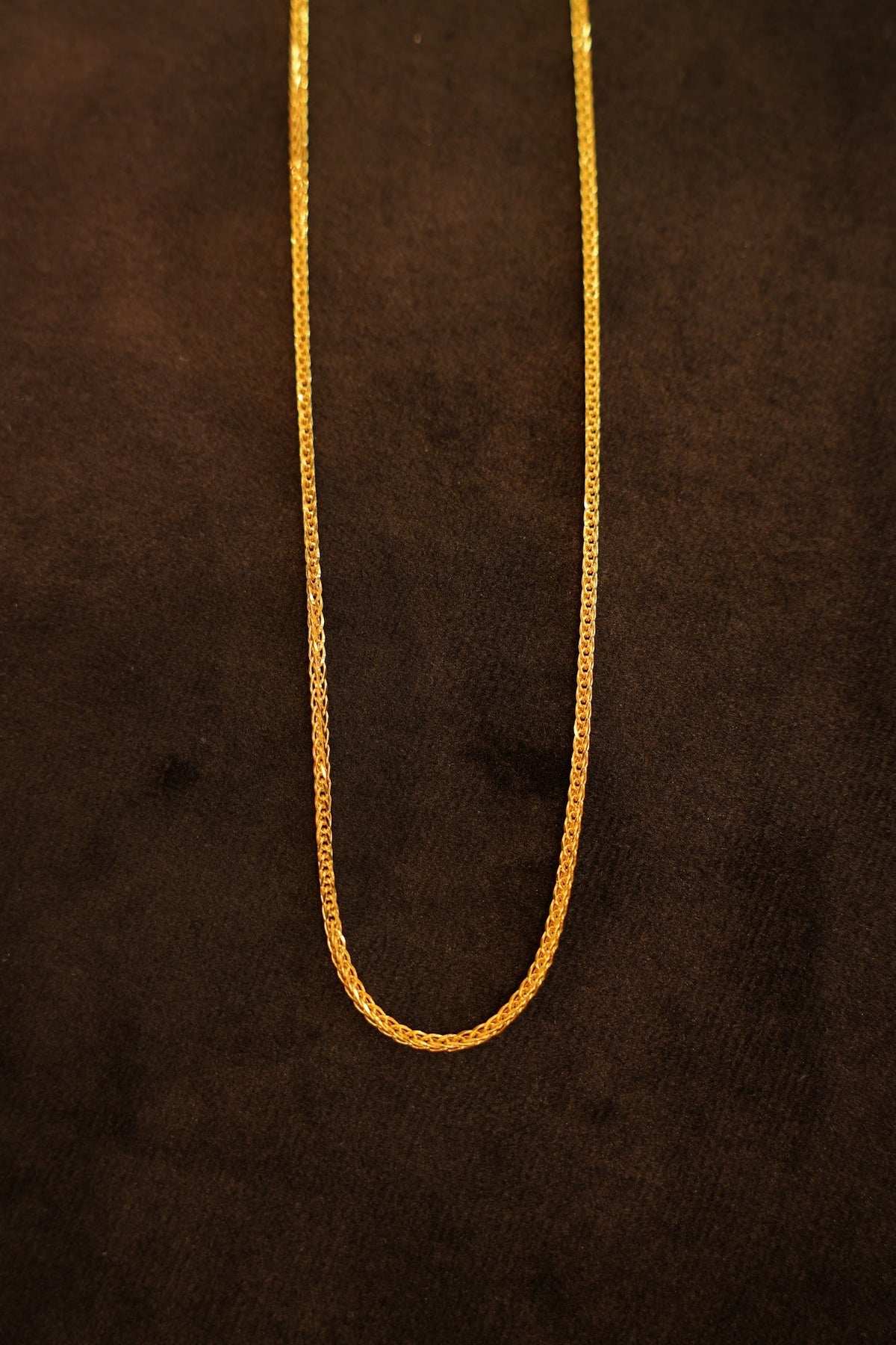 22K Gold Thin Wheat Chain