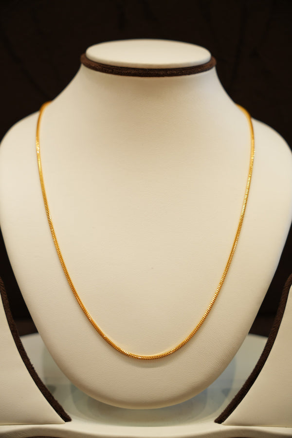 22K Gold Round Snake Chain
