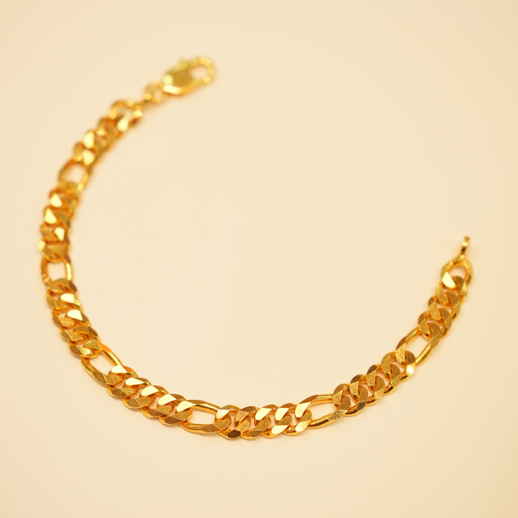 22K Gold Curb Link Bracelet