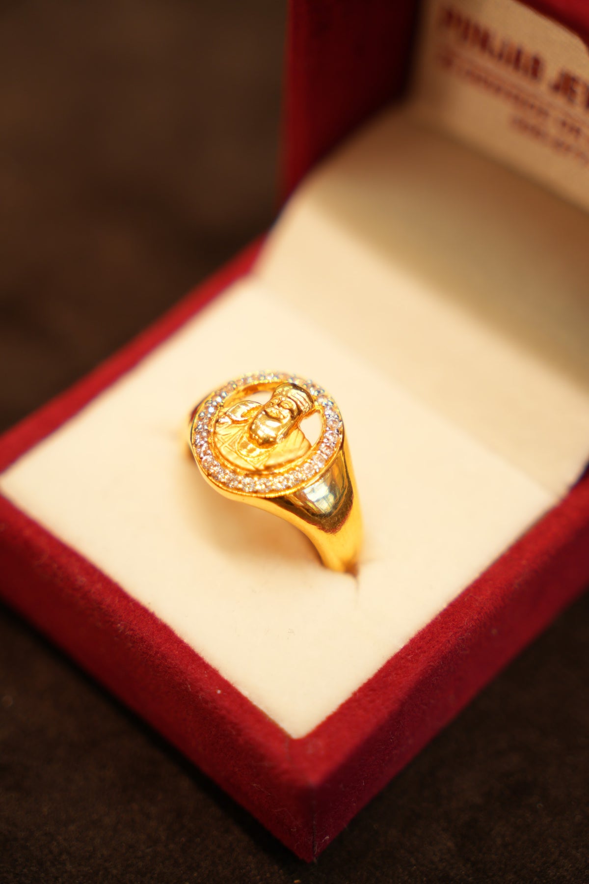 22K Gold Devotional Portrait Ring