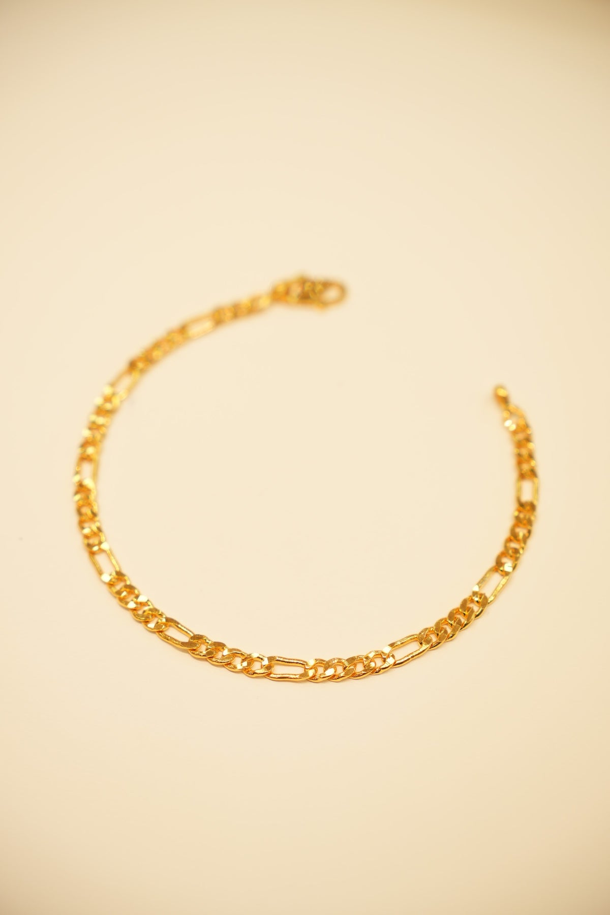 22K Gold Classic Figaro Bracelet