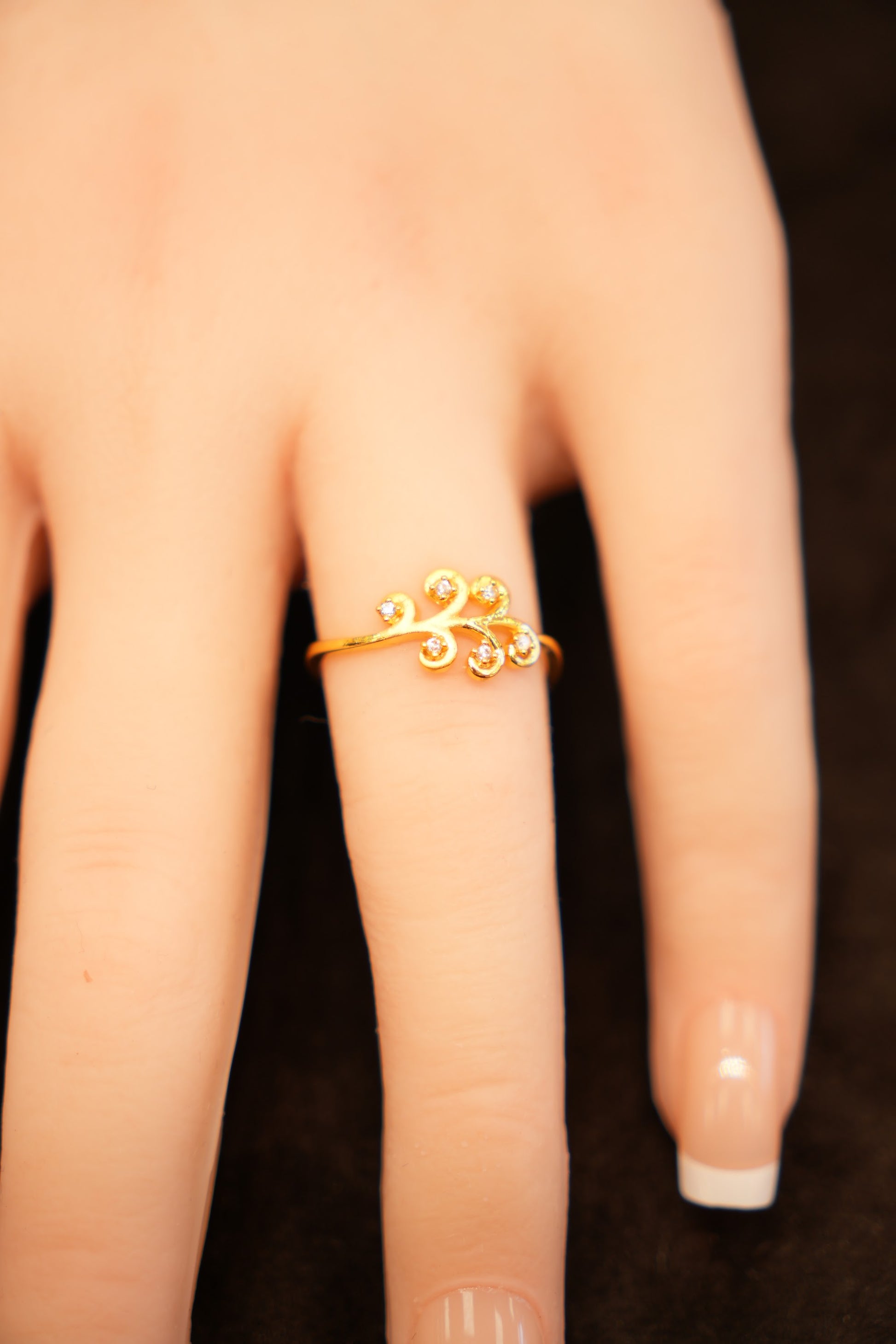 22K Gold Fern Vine Ring