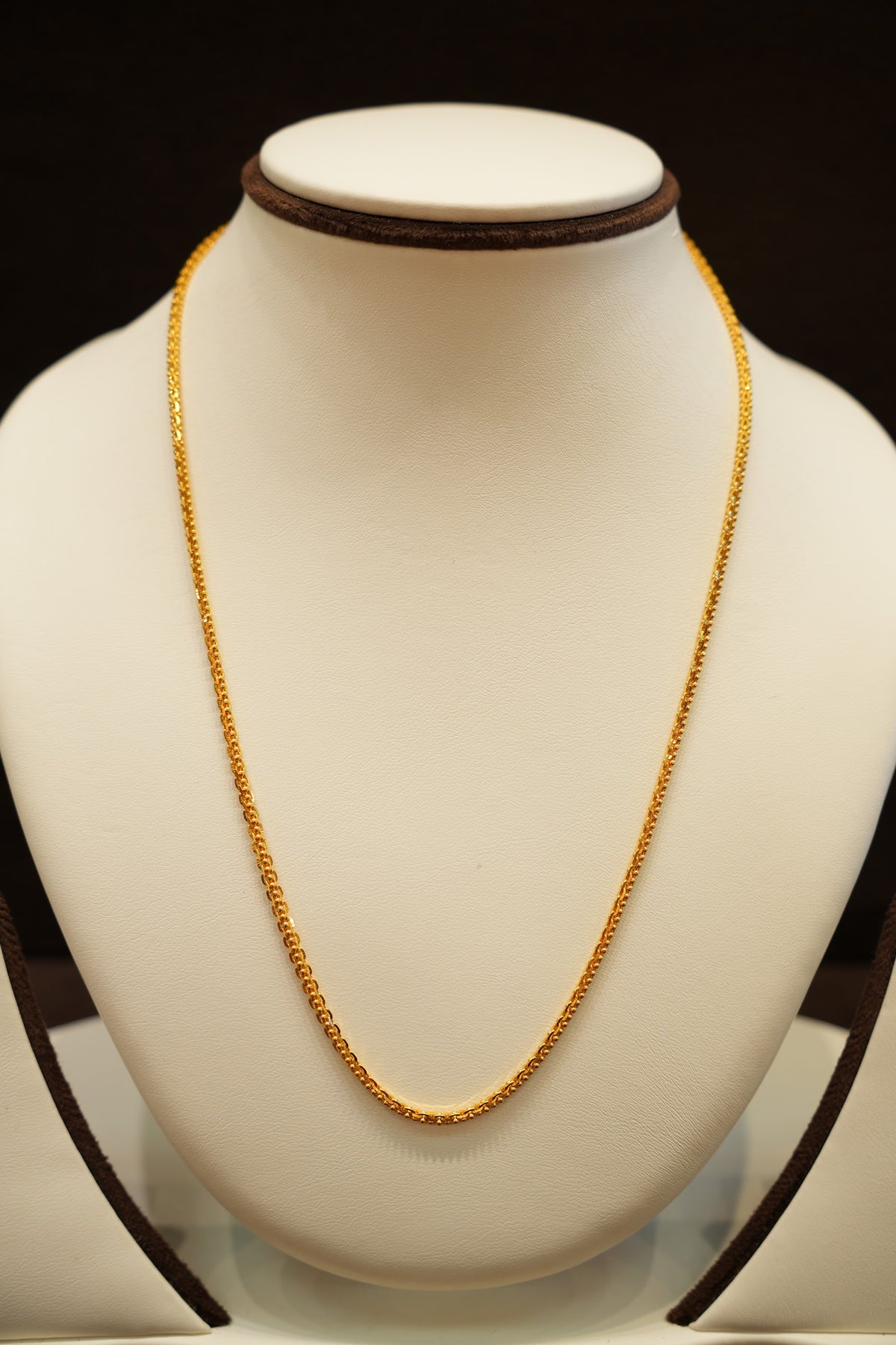 22K Gold Thin Cable Ball Chain