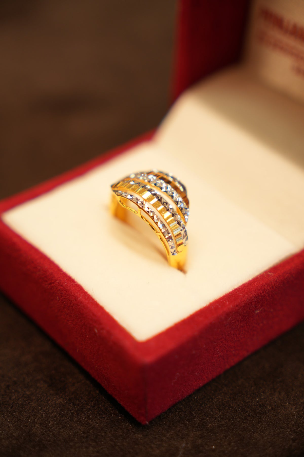 22K Gold Layered Stack Band Ring