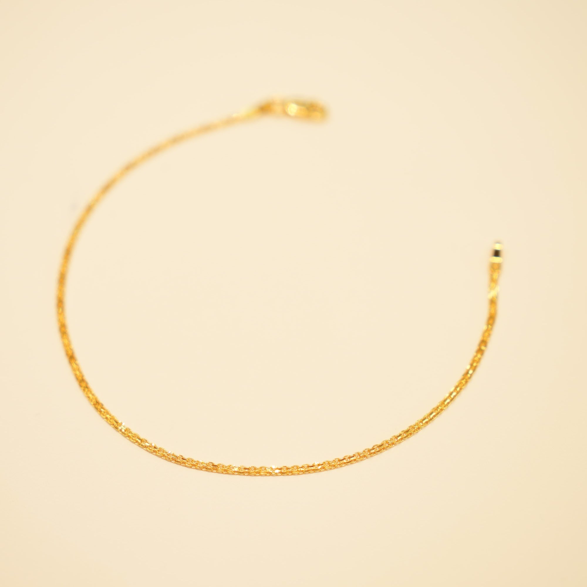 22K Gold Sparkle Foxtail Chain Bracelet
