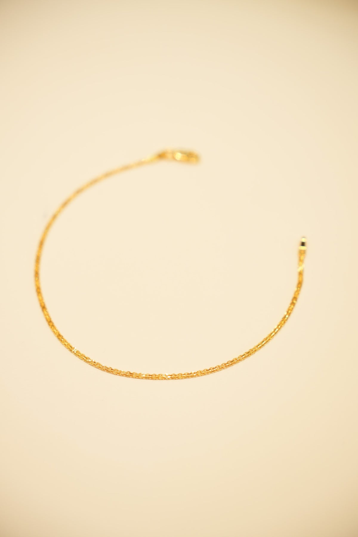 22K Gold Sparkle Foxtail Chain Bracelet
