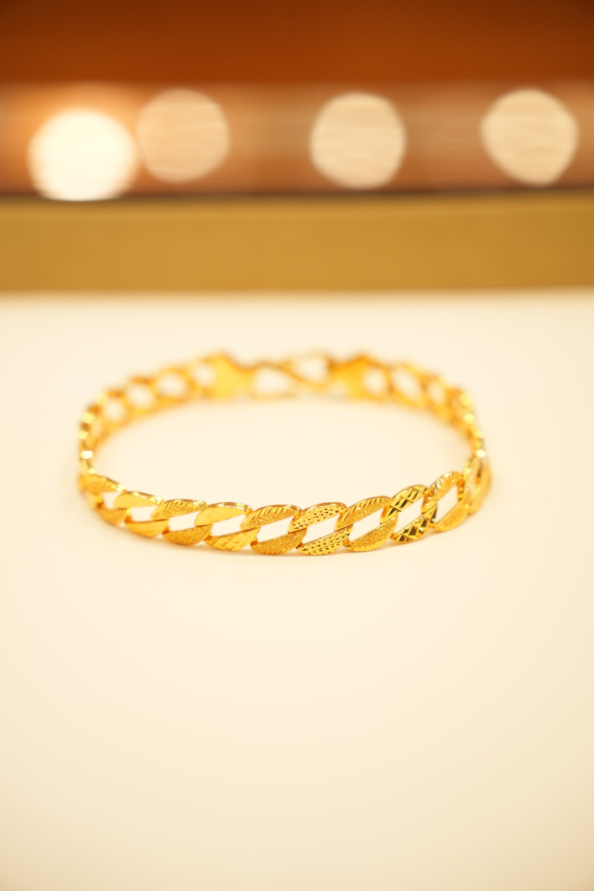 22K Gold Twisted Braid Bangle Bracelet