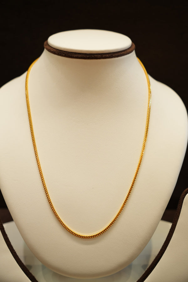 22K Gold Chevron Link Chain