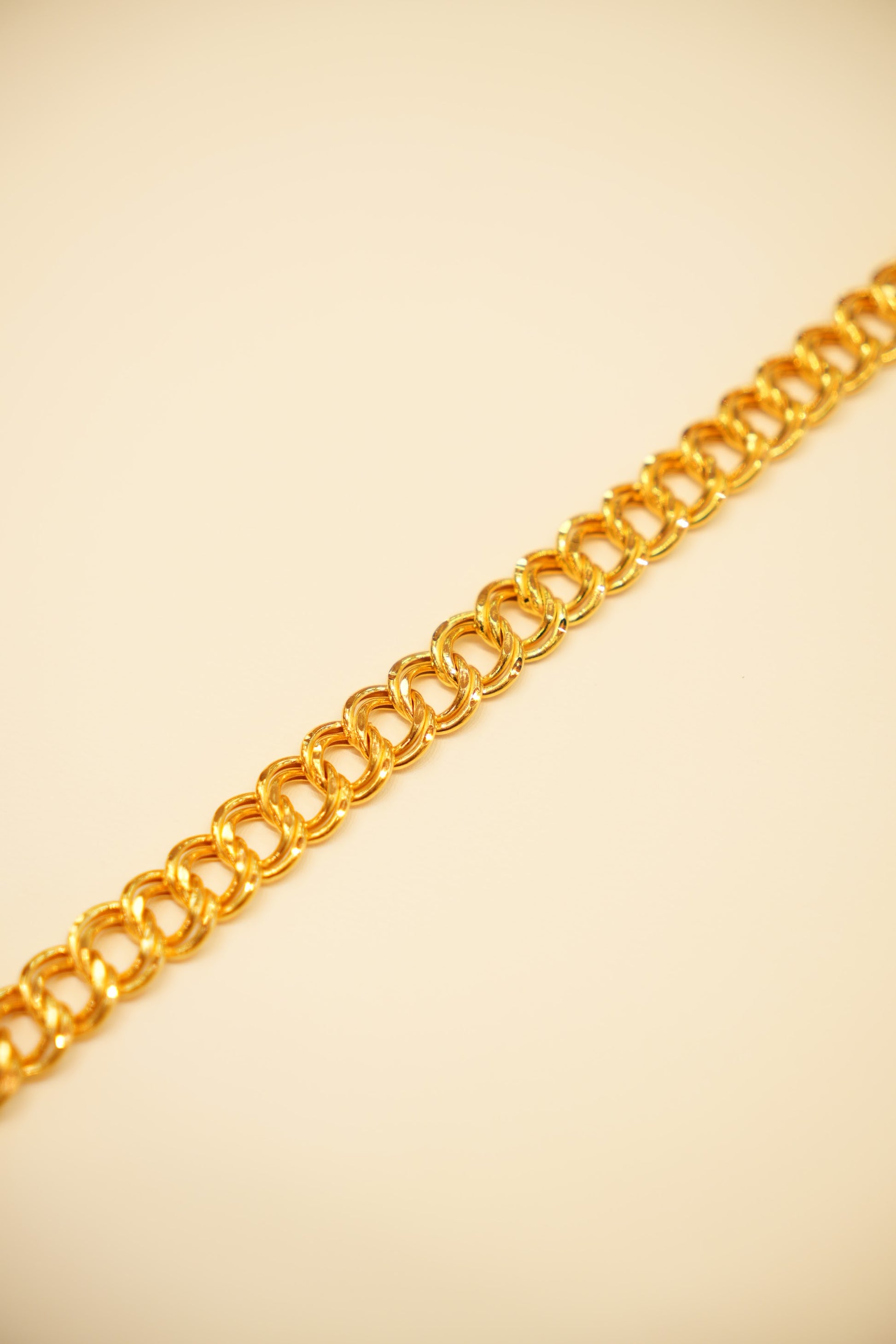 22K Gold Double Loop Bracelet