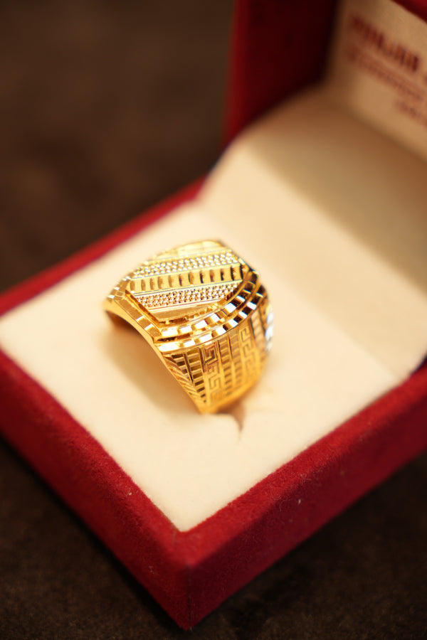 22K Gold Shield Dome Ring