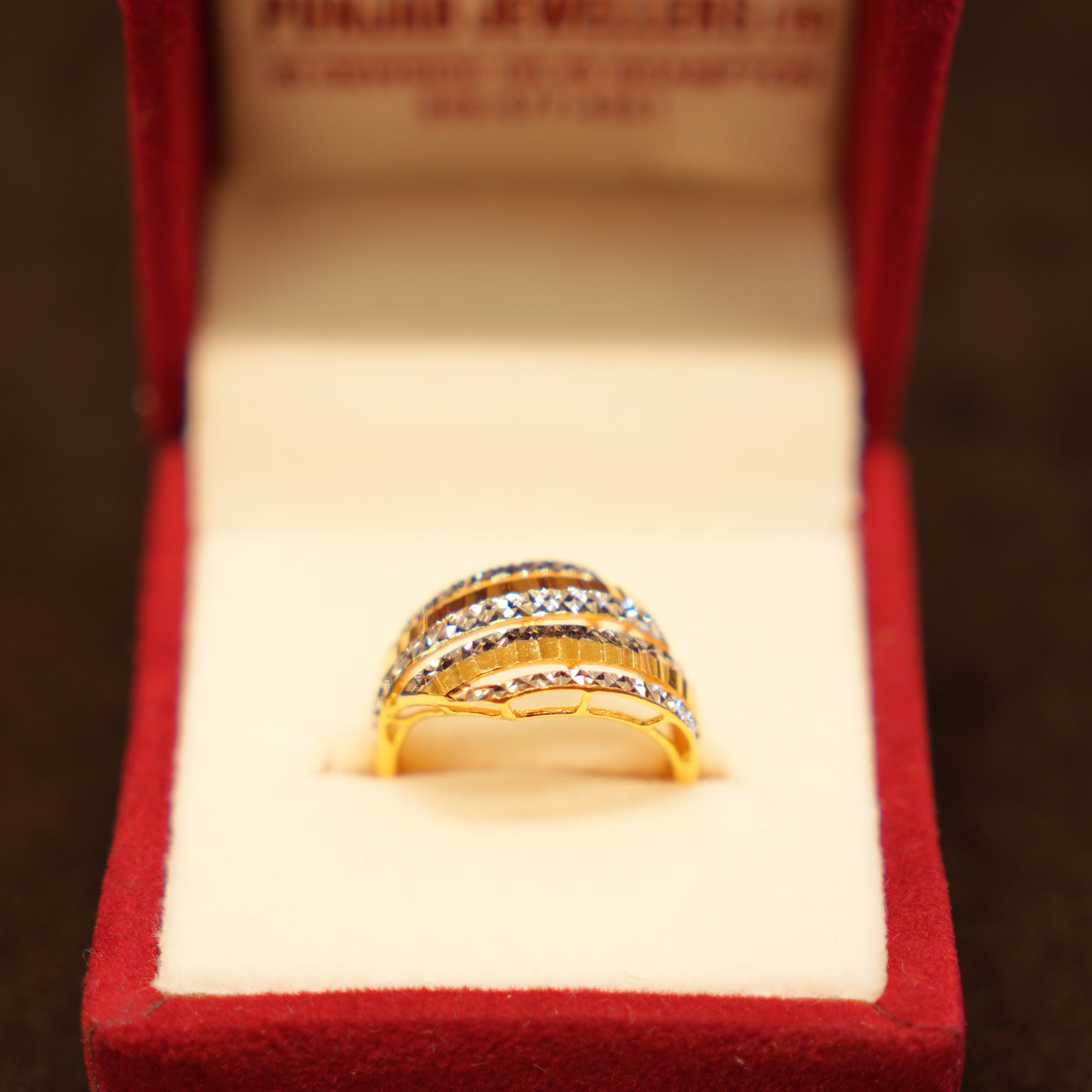 22K Gold Layered Stack Band Ring