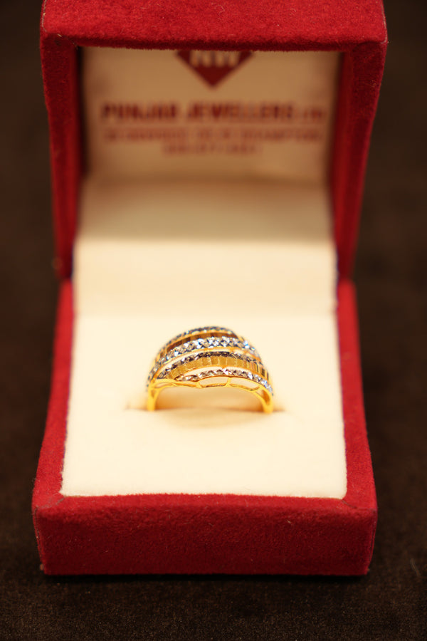 22K Gold Layered Stack Band Ring