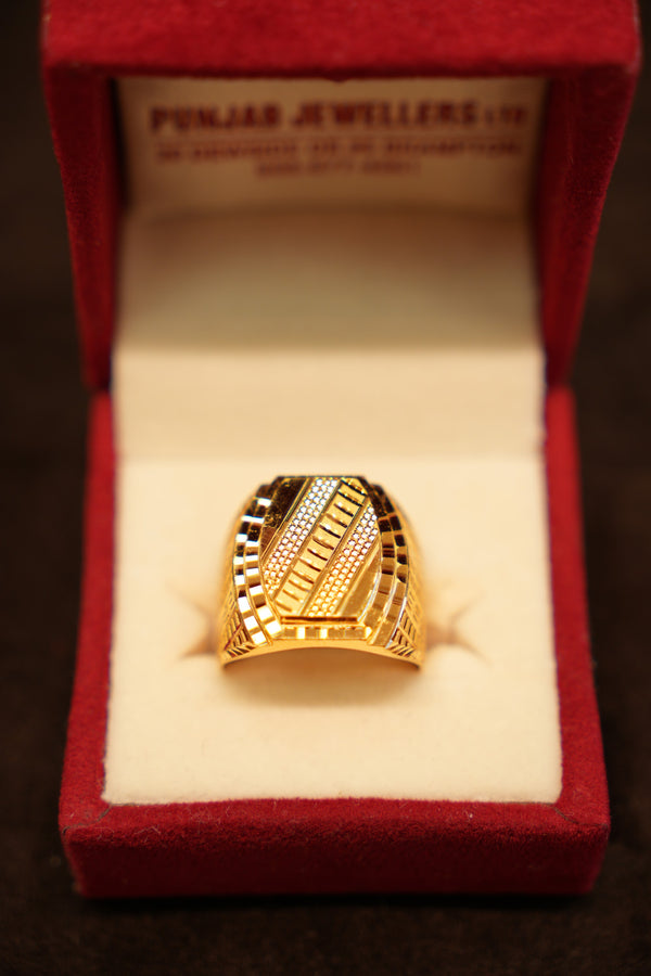 22K Gold Shield Dome Ring