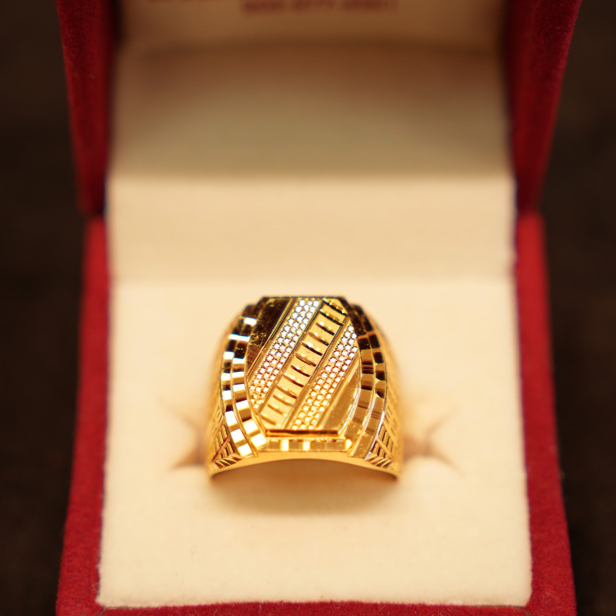 22K Gold Shield Dome Ring