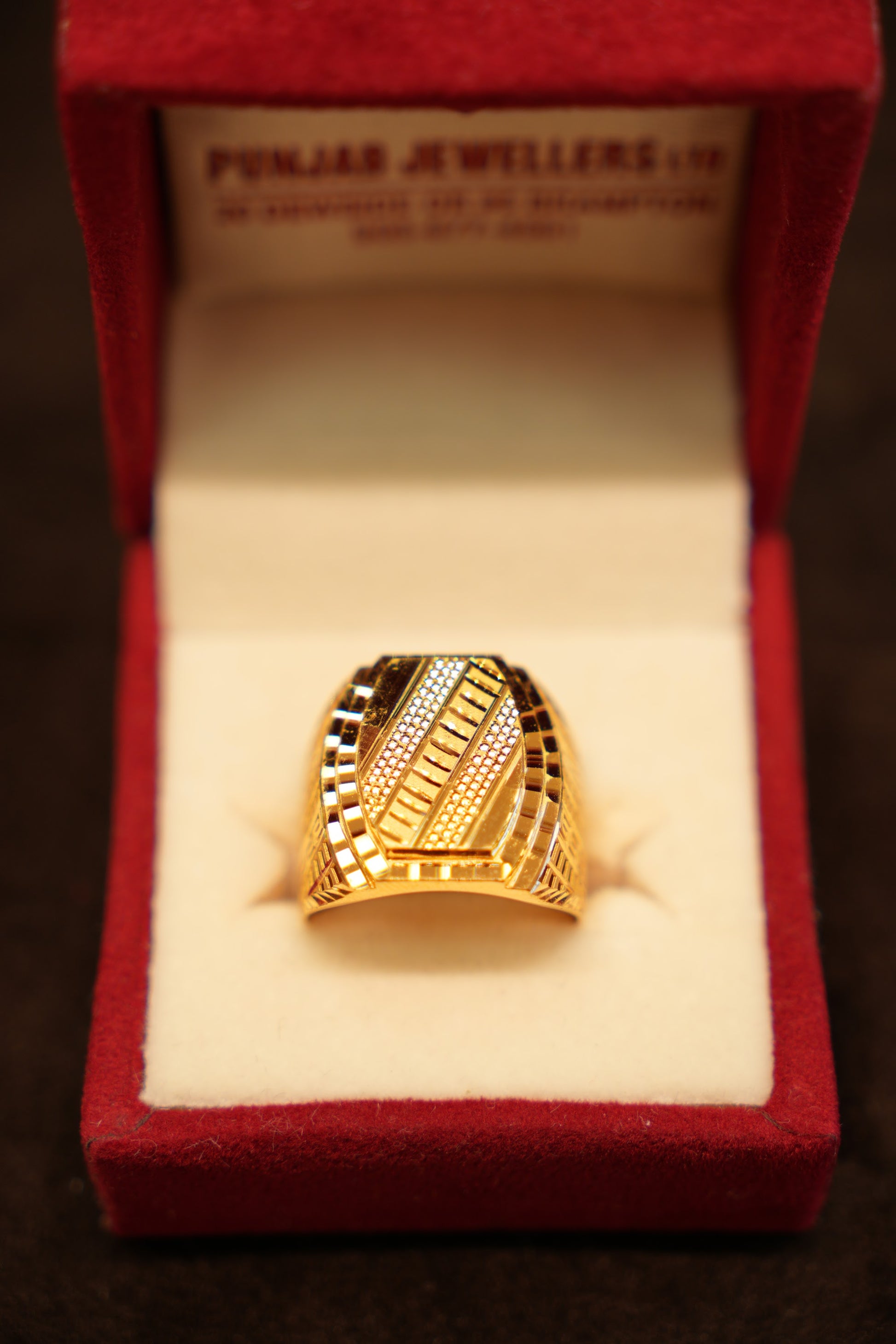 22K Gold Shield Dome Ring