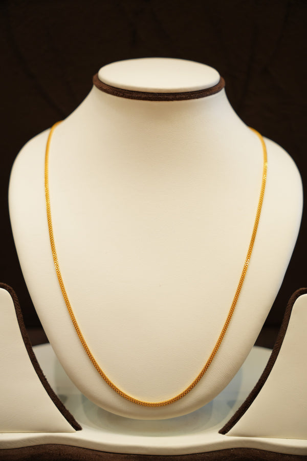 22K Gold Woven Mesh Chain