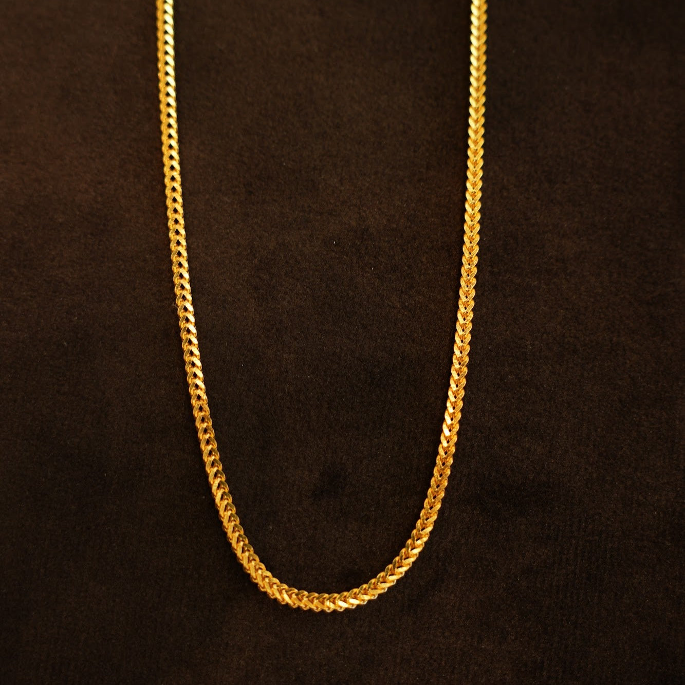 22K Gold Chevron Link Chain