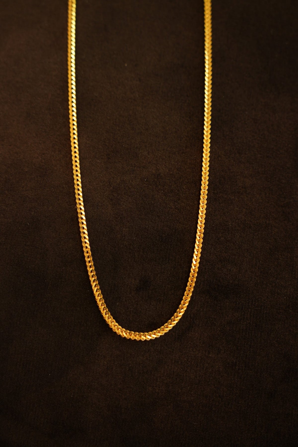 22K Gold Chevron Link Chain