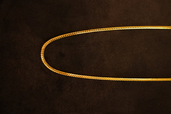 22K Gold Chevron Link Chain