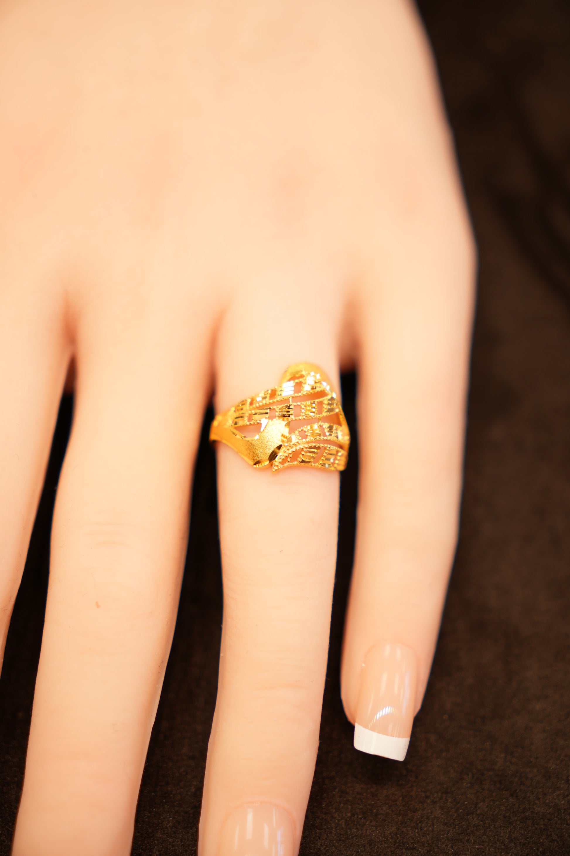 22K Gold Sail Fan Ring