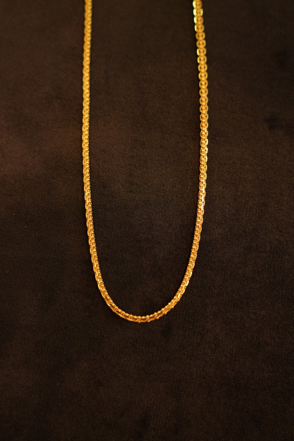 22K Gold Thin Cable Ball Chain