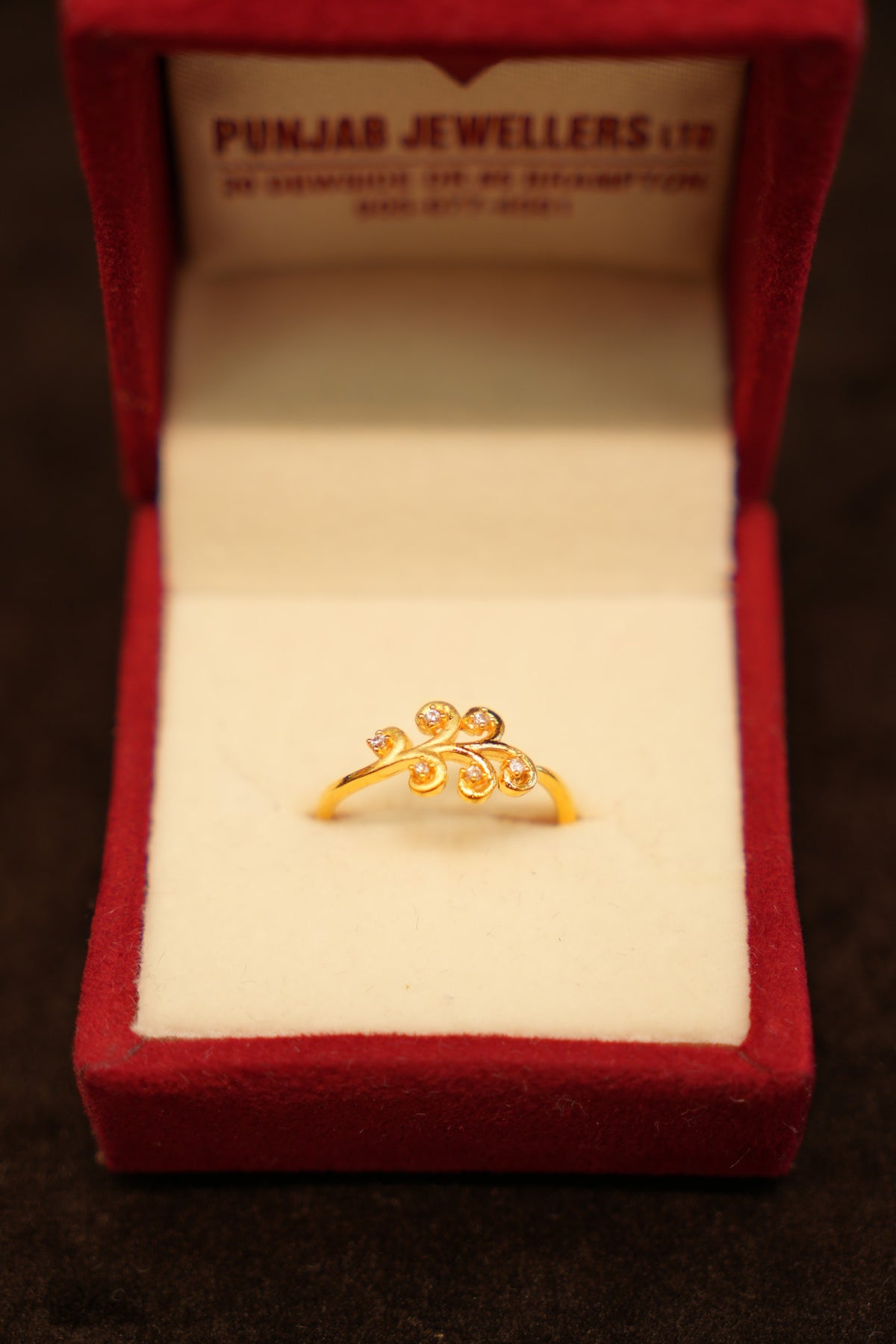 22K Gold Fern Vine Ring