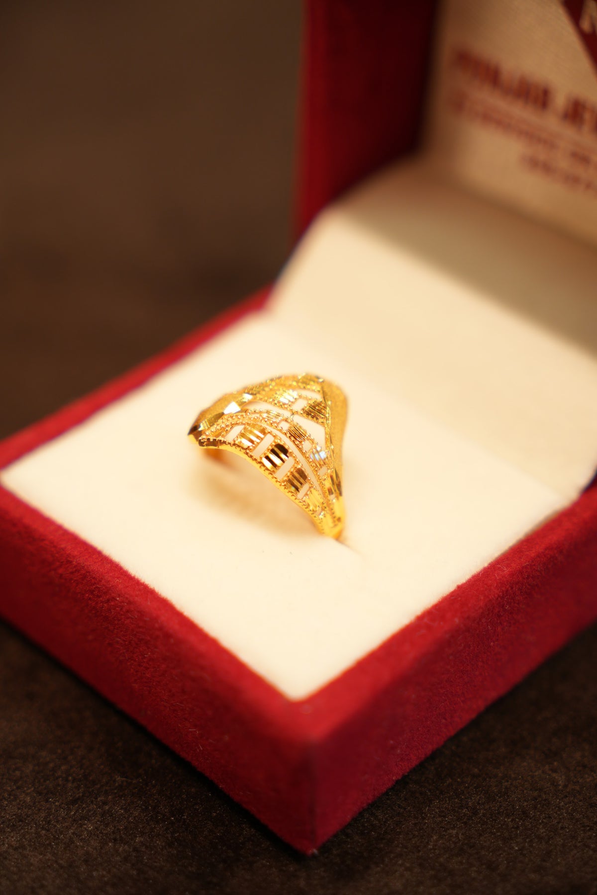 22K Gold Sail Fan Ring