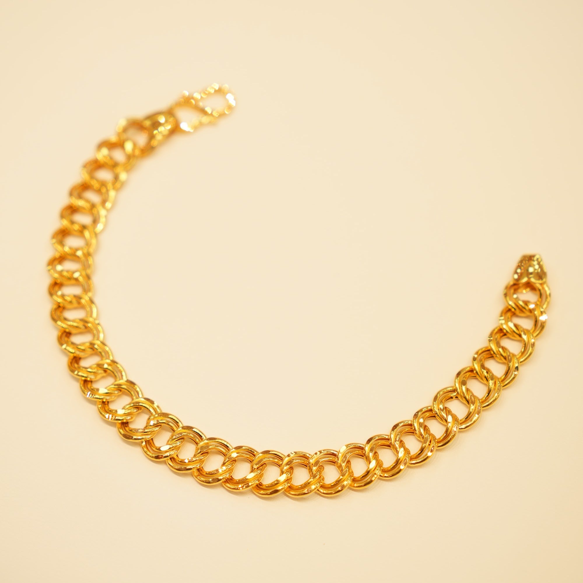 22K Gold Double Loop Bracelet
