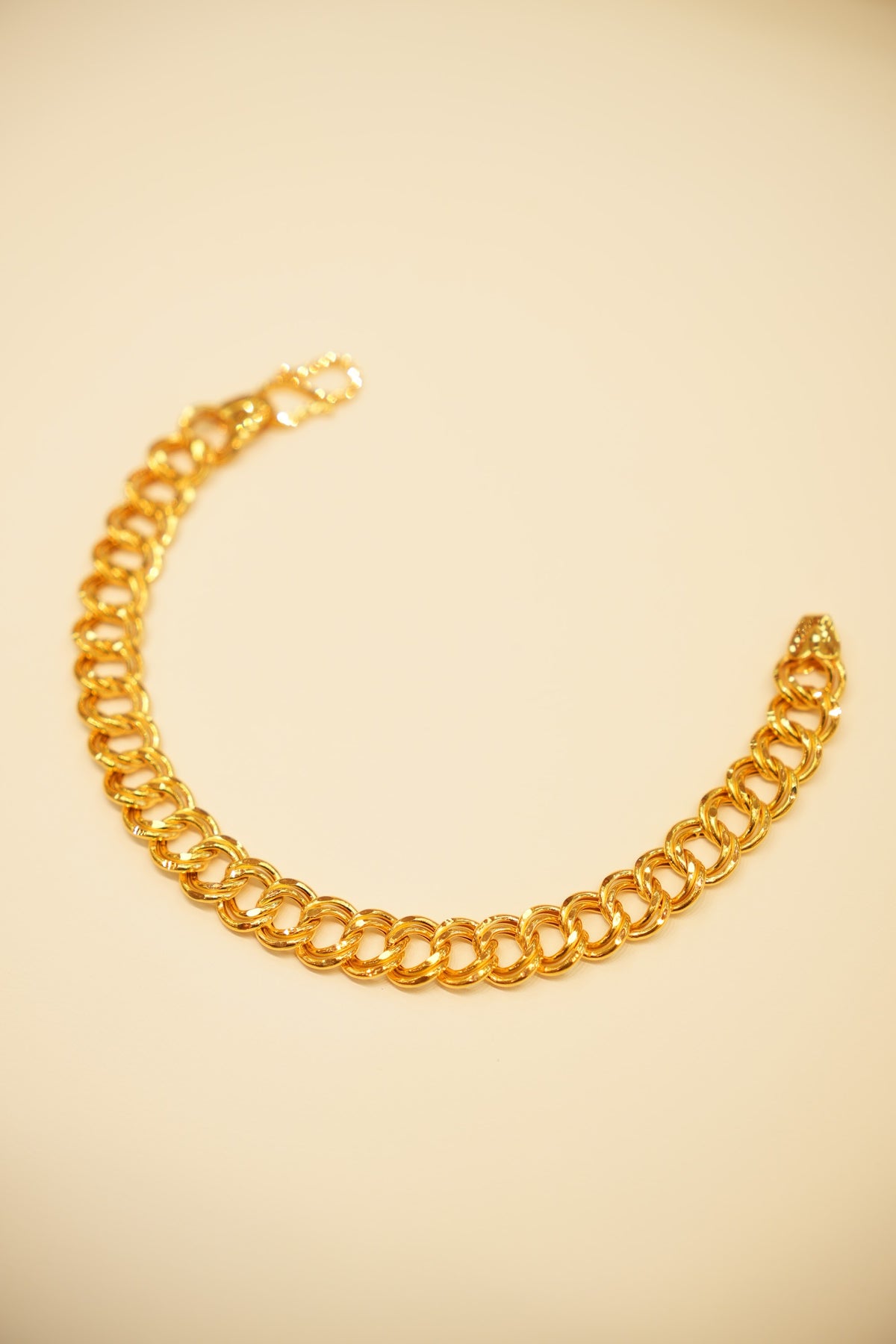 22K Gold Double Loop Bracelet
