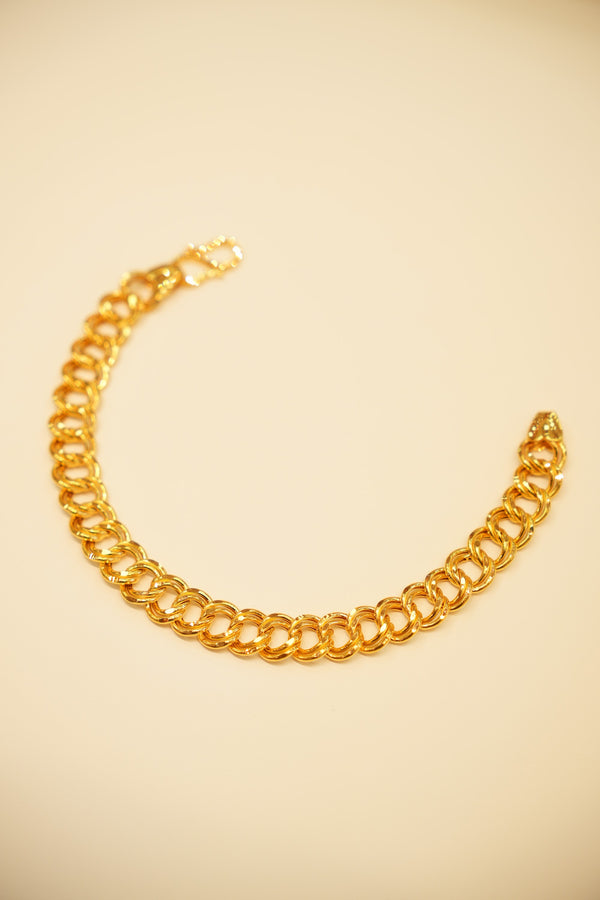 22K Gold Double Loop Bracelet