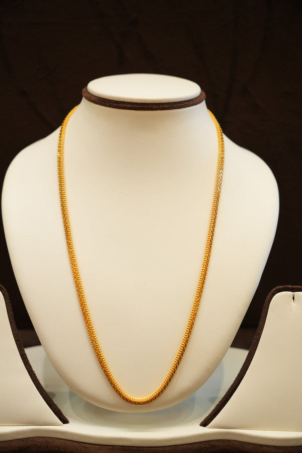 22K Gold Multi-Row Box Link Chain