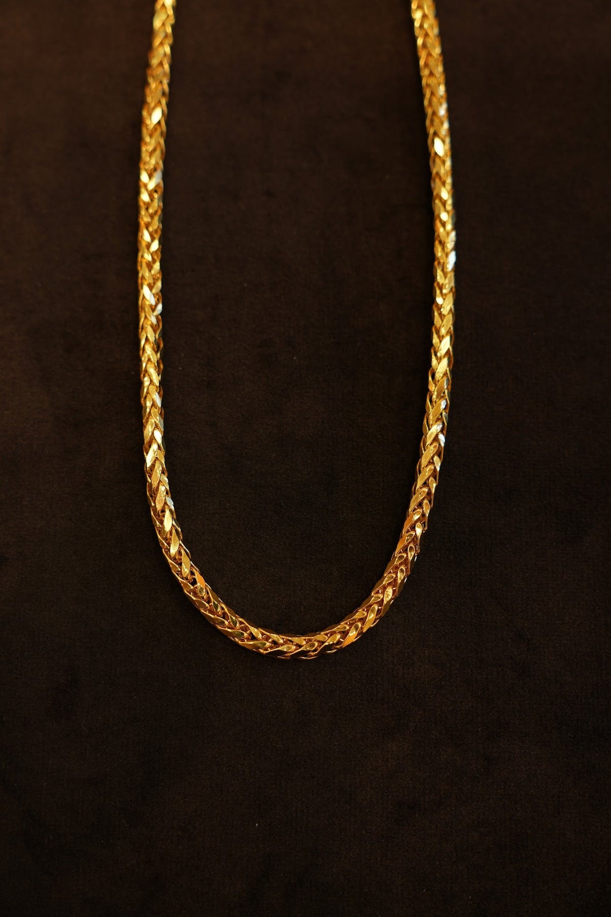 22K Gold Thick Wheat Chain