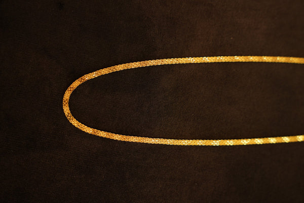 22K Gold Sparkle Mesh Chain