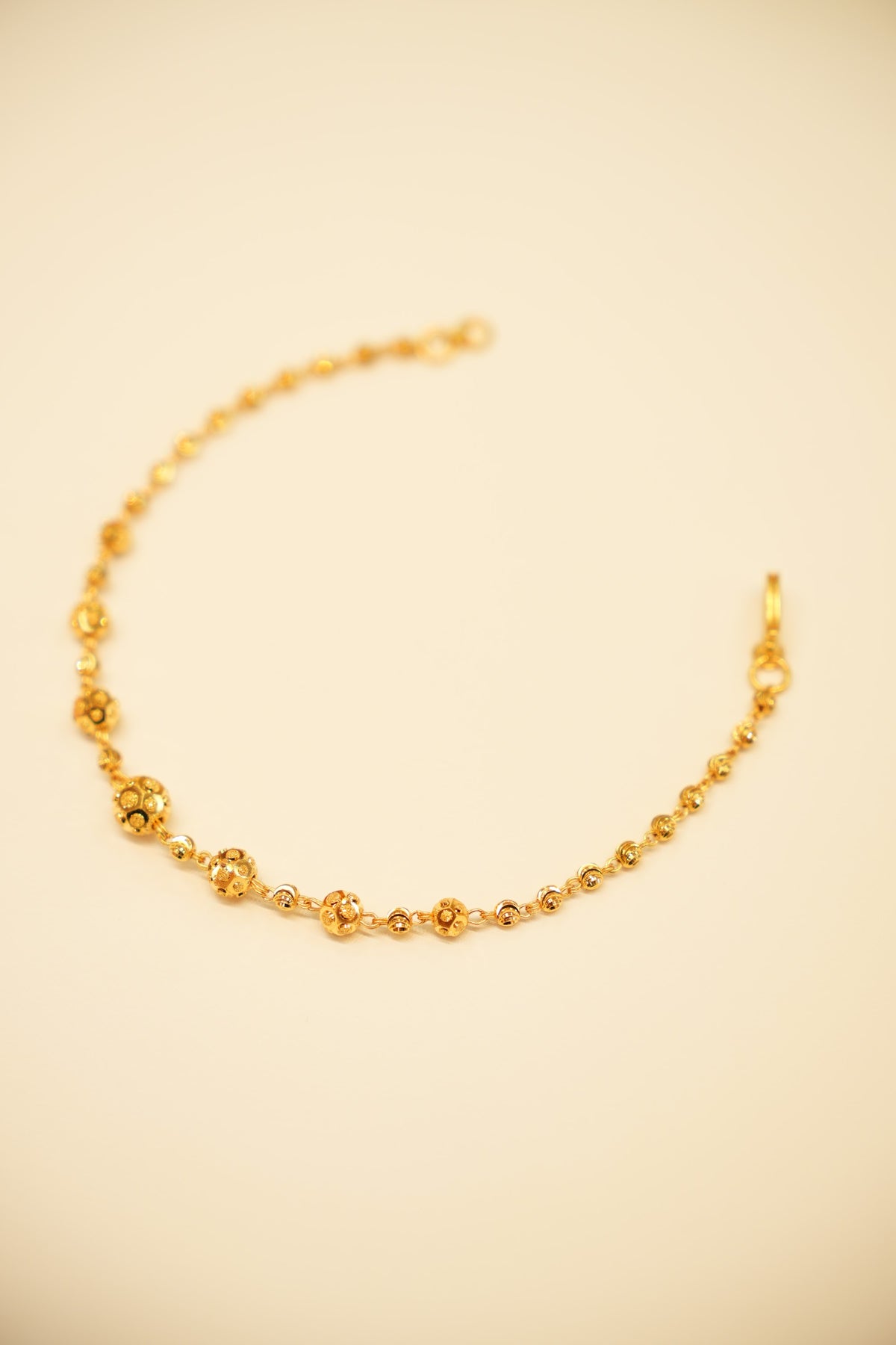 22K Gold Flower Station Bracelet