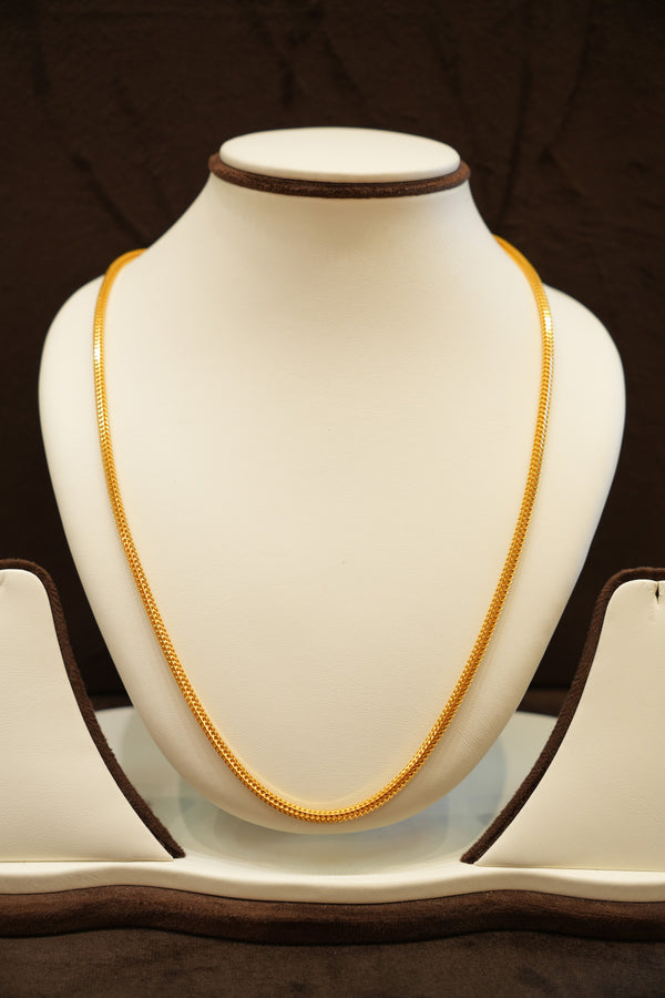 22K Gold Designer Men's Dragon Chain (22 Inches)