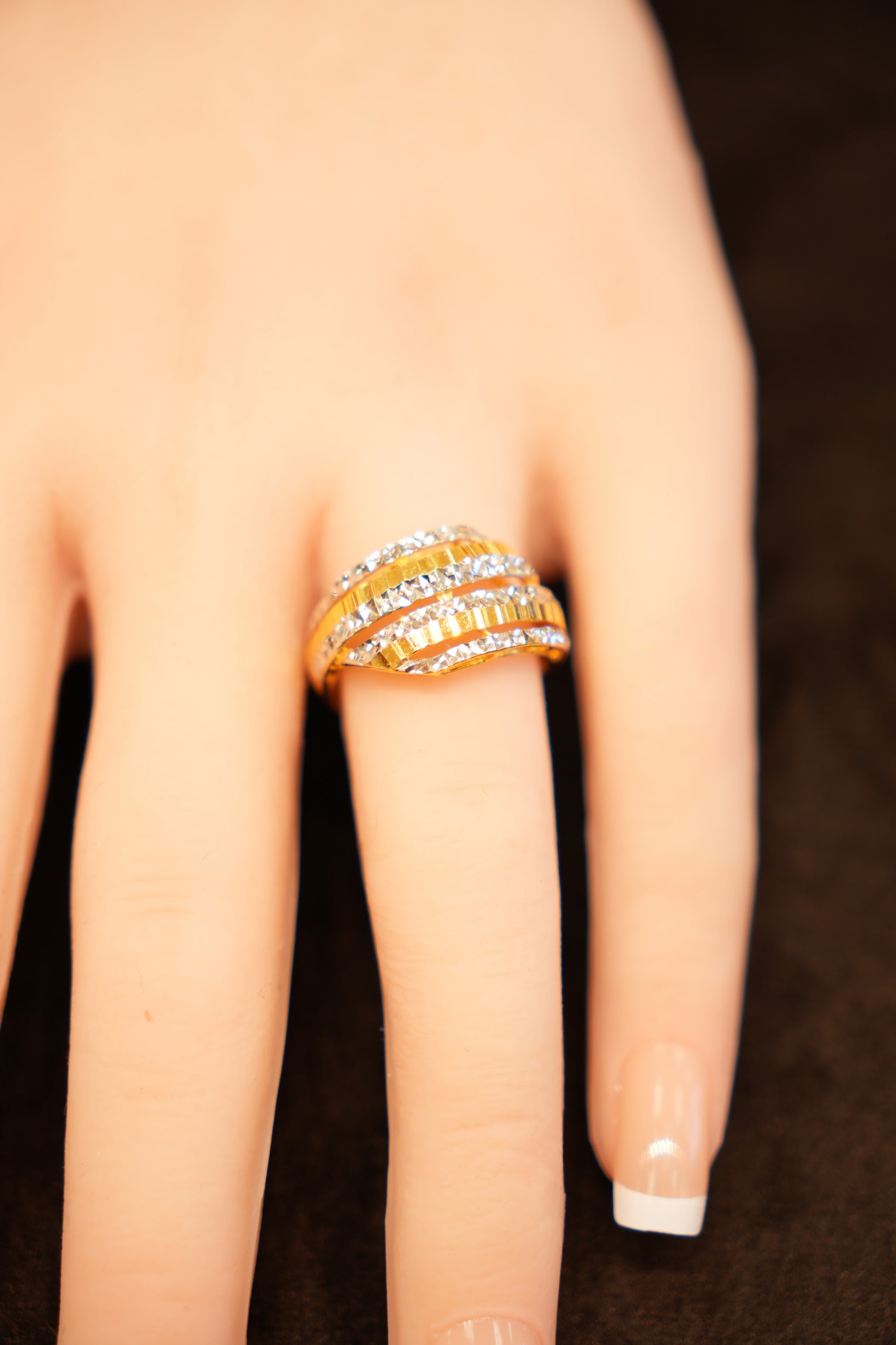 22K Gold Layered Stack Band Ring