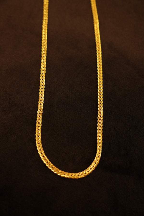 22K Gold Wheat Braid Chain