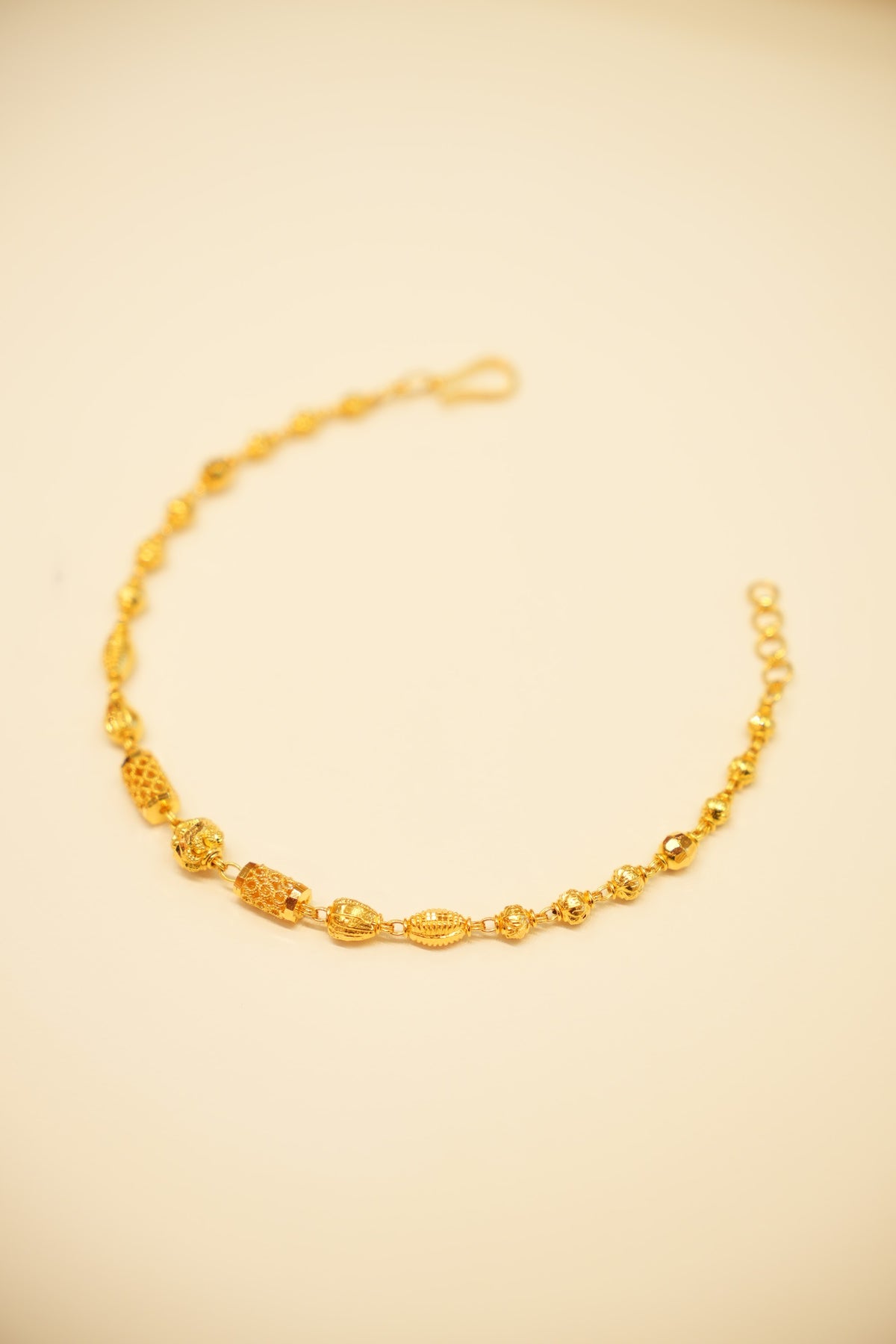 22K Gold Assorted Bead Bracelet