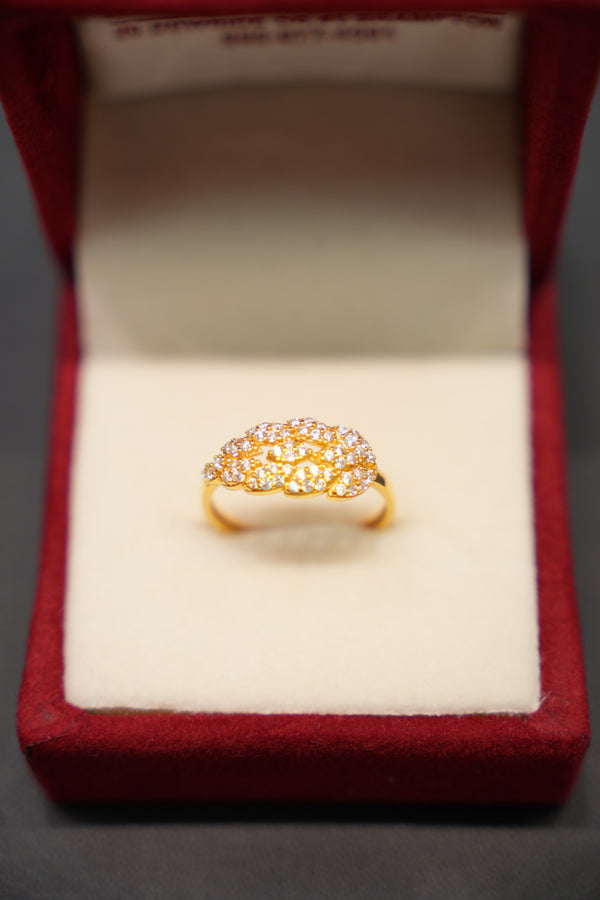 22K Gold Fashion Ladies Ring