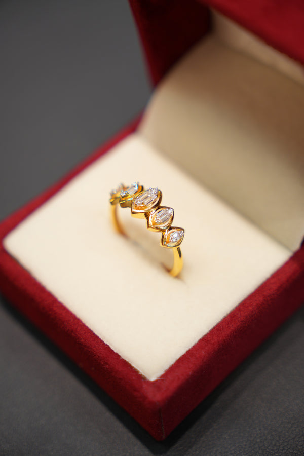 22K Gold Glam Ladies Ring