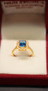 Elegant blue stone ring