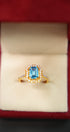 Blue gemstone gold ring