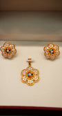 22K Gold Elegant Pendant Set