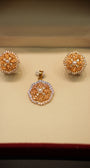 22K Gold Trendy Pendant Set