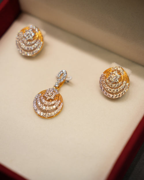 22K Gold Ladies Pendant Set