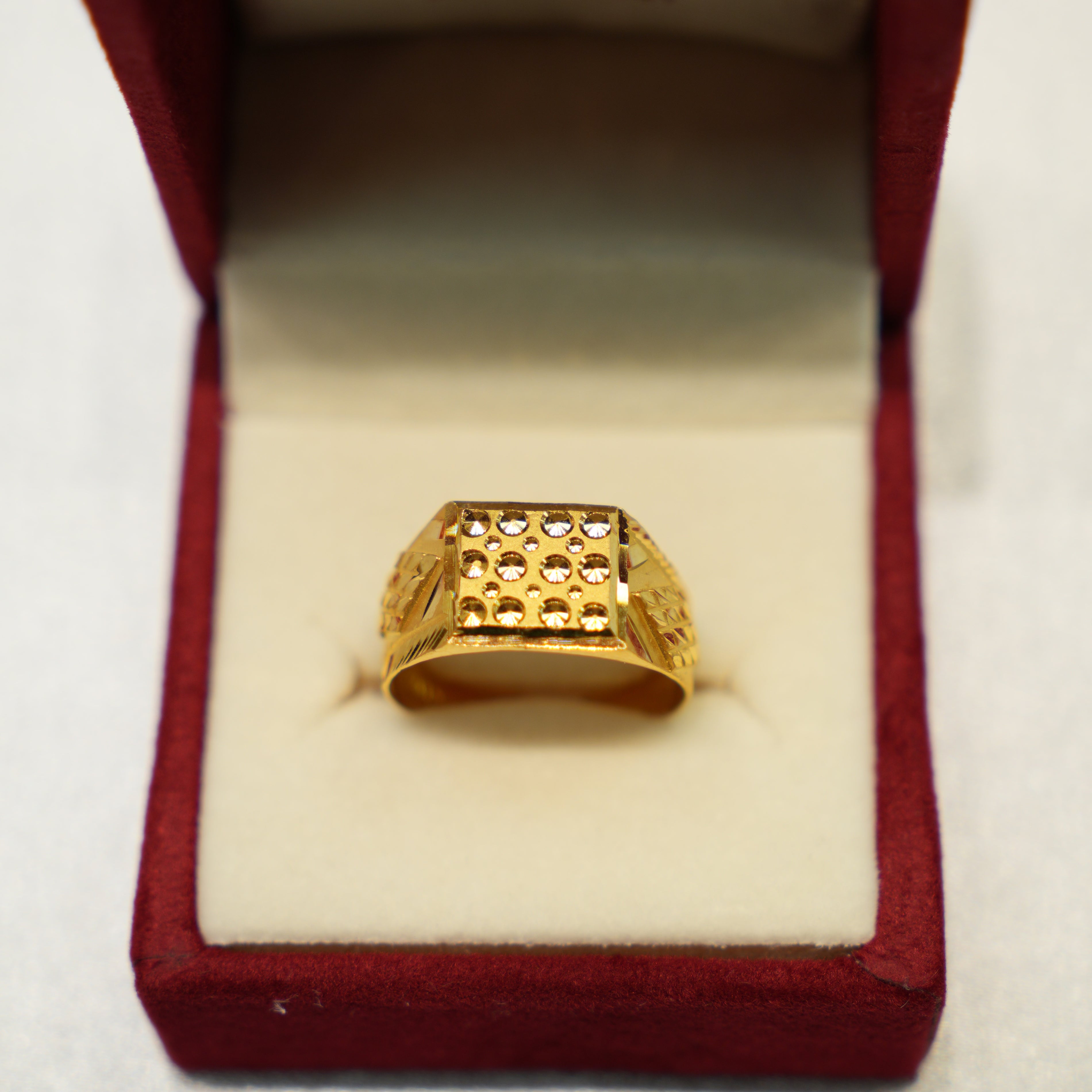 22K Gold Artistic Mens Ring