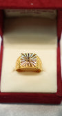 Traditional Indian style gold ladies ring