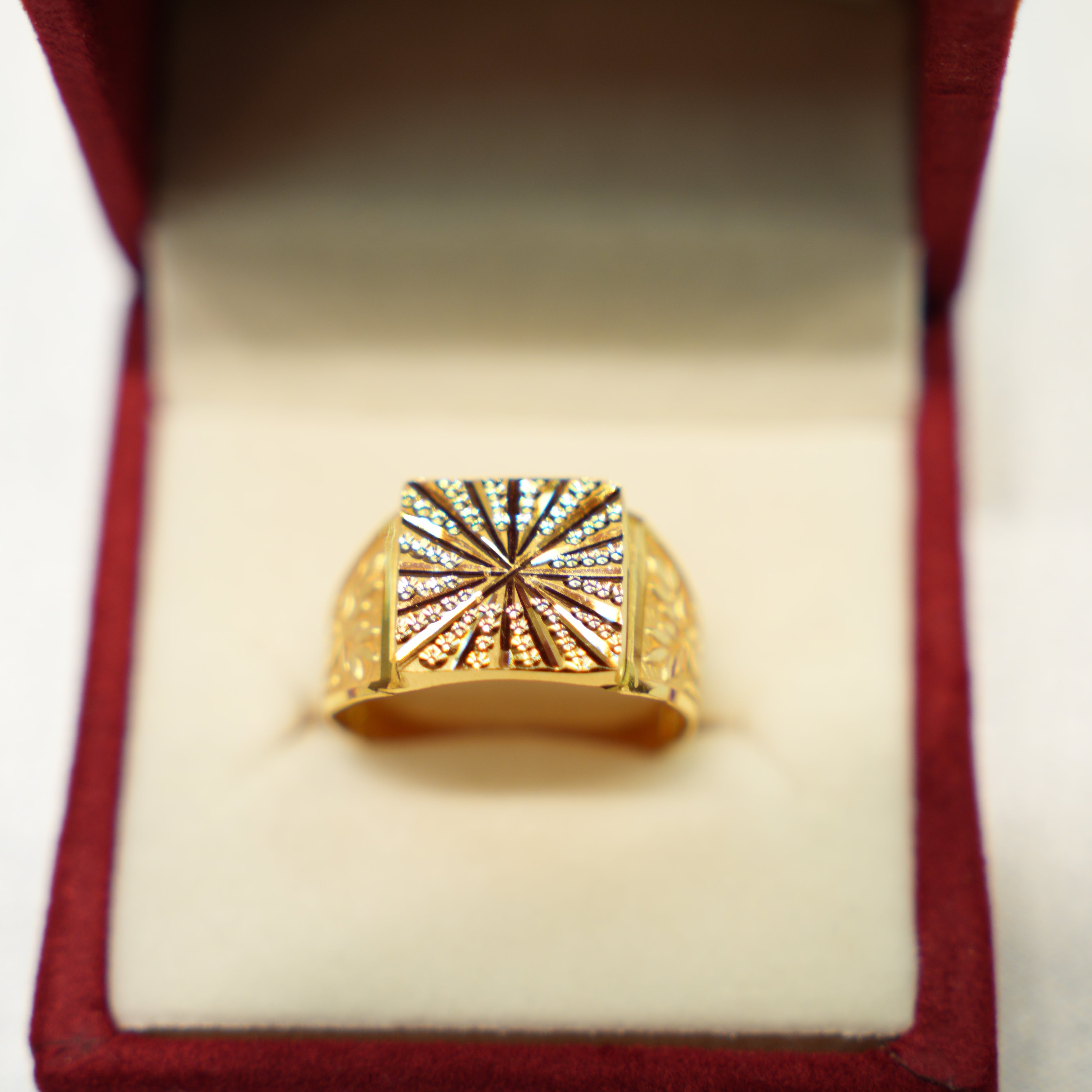 Traditional Indian style gold ladies ring