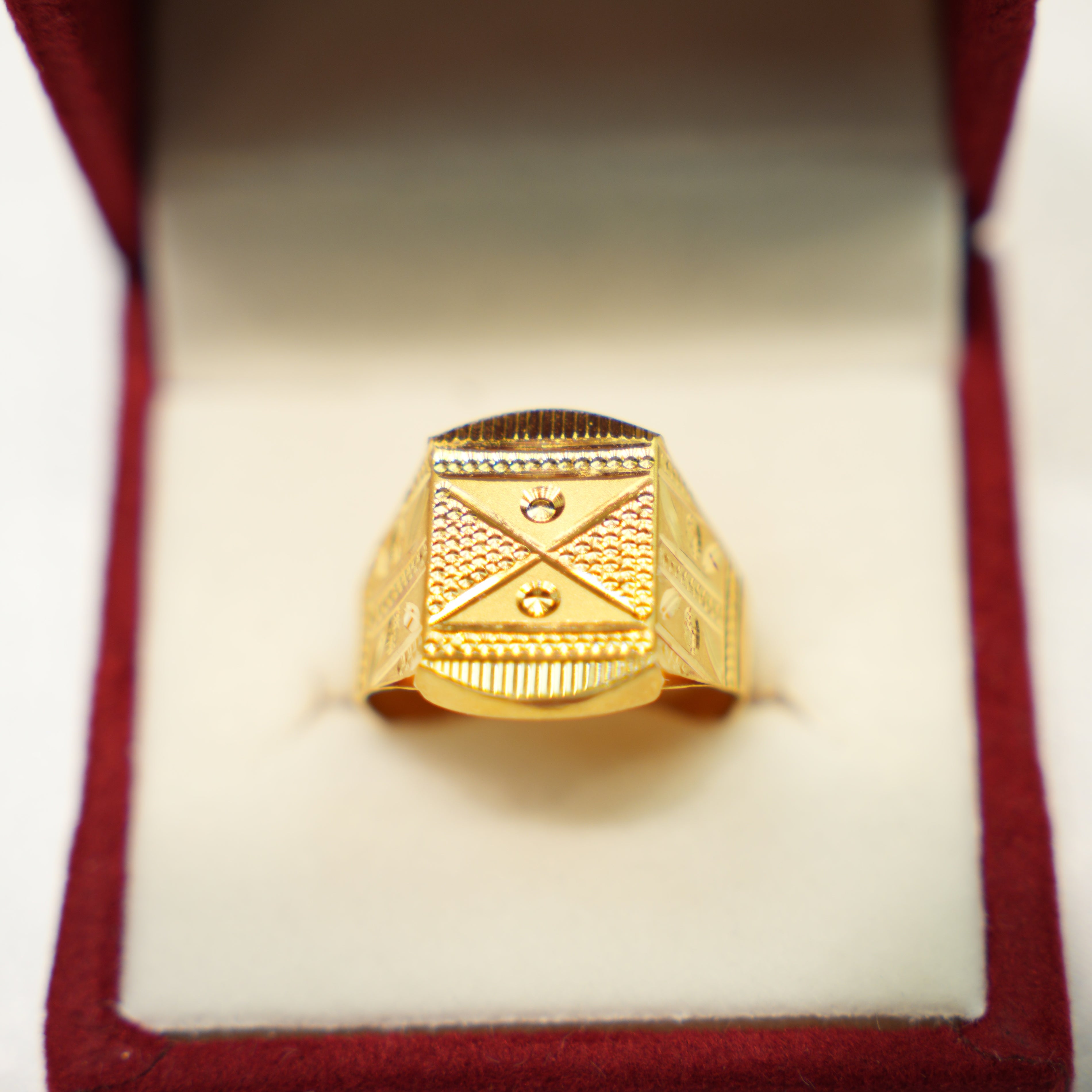 22K Gold Timeless Mens Ring